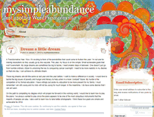 Tablet Screenshot of mysimpleabundance.wordpress.com