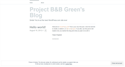 Desktop Screenshot of projectbbgreen.wordpress.com