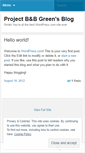 Mobile Screenshot of projectbbgreen.wordpress.com