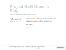 Tablet Screenshot of projectbbgreen.wordpress.com