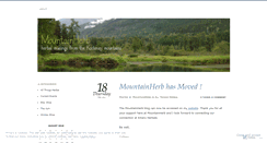 Desktop Screenshot of mountainherb.wordpress.com