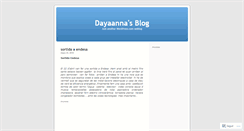 Desktop Screenshot of dayaanna.wordpress.com