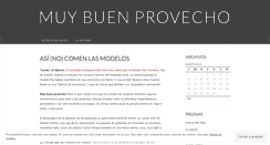 Desktop Screenshot of muybuenprovecho.wordpress.com