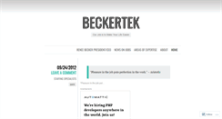 Desktop Screenshot of beckertechnicalstaffing.wordpress.com