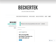 Tablet Screenshot of beckertechnicalstaffing.wordpress.com