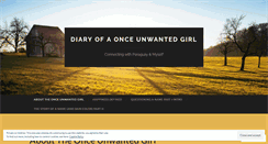 Desktop Screenshot of diaryofanunwantedgirl.wordpress.com