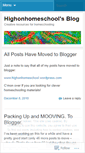Mobile Screenshot of highonhomeschool.wordpress.com