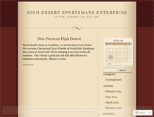 Tablet Screenshot of highdesertsportsmansenterprise.wordpress.com