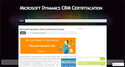 Desktop Screenshot of microsoftdynamicscrmexam.wordpress.com