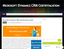 Tablet Screenshot of microsoftdynamicscrmexam.wordpress.com