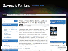 Tablet Screenshot of gamingisforlife.wordpress.com