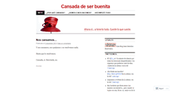 Desktop Screenshot of cansadadeserbuenita.wordpress.com