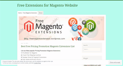 Desktop Screenshot of freemagentoextension.wordpress.com