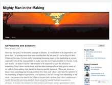 Tablet Screenshot of mightymaninthemaking.wordpress.com
