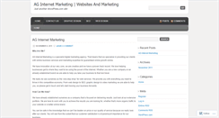 Desktop Screenshot of aginternetmarketing.wordpress.com