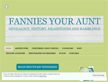 Tablet Screenshot of fanniesyouraunt.wordpress.com