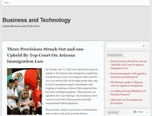 Tablet Screenshot of businessandtech.wordpress.com