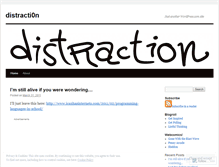 Tablet Screenshot of distracti0n.wordpress.com