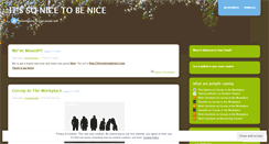 Desktop Screenshot of itssonicetobenice.wordpress.com