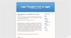 Desktop Screenshot of aggielawthoughts.wordpress.com
