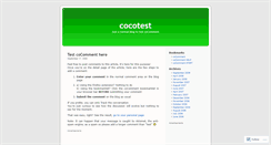 Desktop Screenshot of cocotest.wordpress.com