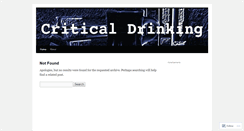 Desktop Screenshot of criticaldrinking.wordpress.com