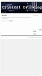 Mobile Screenshot of criticaldrinking.wordpress.com
