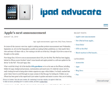 Tablet Screenshot of ipadadvocate.wordpress.com