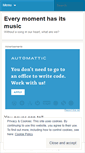 Mobile Screenshot of everymomenthasitsmusic.wordpress.com