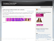 Tablet Screenshot of getrageneunterwaesche.wordpress.com