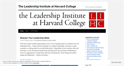 Desktop Screenshot of harvardleadership.wordpress.com