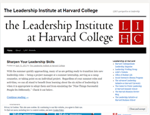 Tablet Screenshot of harvardleadership.wordpress.com