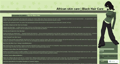 Desktop Screenshot of africanskincare.wordpress.com