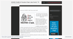 Desktop Screenshot of momsclubclearlakesouth.wordpress.com