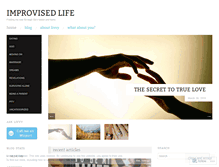 Tablet Screenshot of improvisedlife.wordpress.com