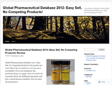 Tablet Screenshot of blogglobalpharmaceutical.wordpress.com
