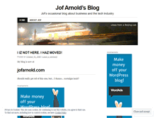 Tablet Screenshot of jofarnold.wordpress.com