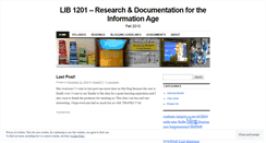 Desktop Screenshot of lib1201fall2010.wordpress.com