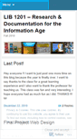 Mobile Screenshot of lib1201fall2010.wordpress.com