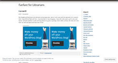 Desktop Screenshot of fanfareforlibrarians.wordpress.com