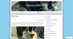 Desktop Screenshot of catonsvillecats.wordpress.com