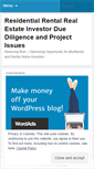 Mobile Screenshot of multifamilyduediligence.wordpress.com