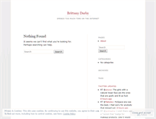 Tablet Screenshot of brittanydarby.wordpress.com