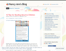 Tablet Screenshot of nancyann.wordpress.com