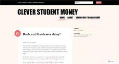 Desktop Screenshot of cleverstudentmoney.wordpress.com