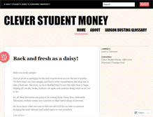 Tablet Screenshot of cleverstudentmoney.wordpress.com