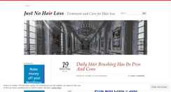 Desktop Screenshot of justnohairloss.wordpress.com