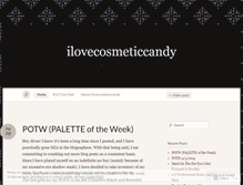 Tablet Screenshot of ilovecosmeticcandy.wordpress.com