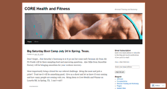 Desktop Screenshot of corehealthandfitness.wordpress.com