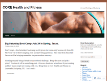 Tablet Screenshot of corehealthandfitness.wordpress.com